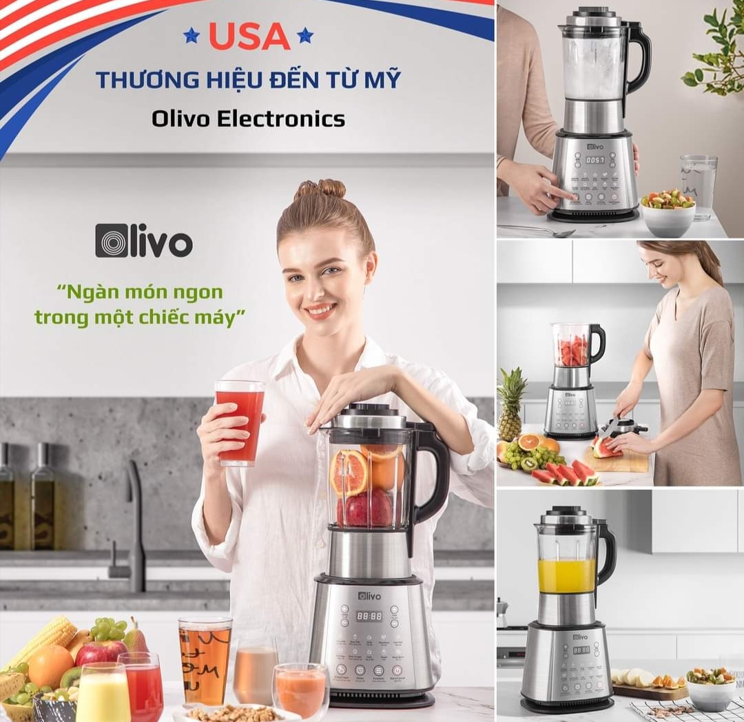 Máy Làm Sữa Hạt OLIVO X20 [HÀNG CHÍNH HÃNG]  - Chống Tràn - Xay Mịn Không Cần Lọc - Máy Xay Nấu Đa Năng - Thương Hiệu Mỹ