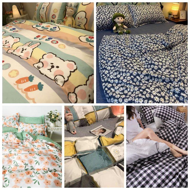 Thanh Lý Bộ Chăn Ga Cotton Poly Nhập Khẩu. Drap Phong Cách Hàn Quốc. Không Phai, Không Xù
