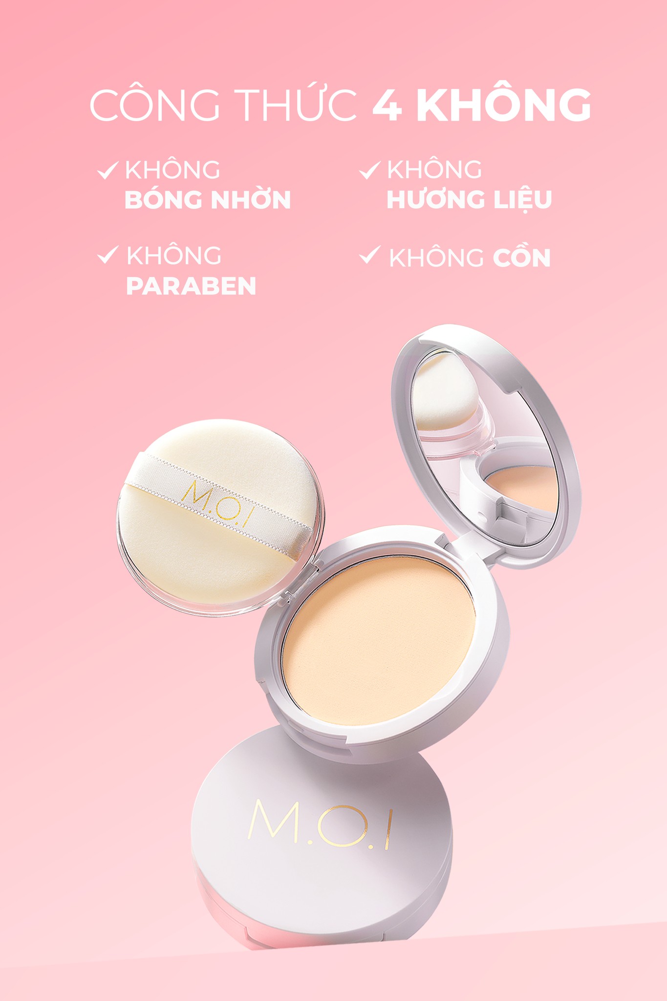 Bộ đôi M.O.I Phấn nước Iconic Perfection Cushion và Phấn phủ Baby Skin Powder 