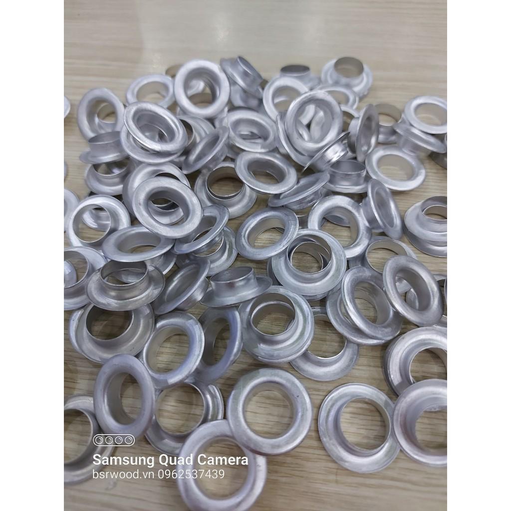 Khoen ore 14mm Khuy mắt cáo đóng bạt, bấm bạt 14ly Bằng NHÔM Túi 100 cái + 100 long đền