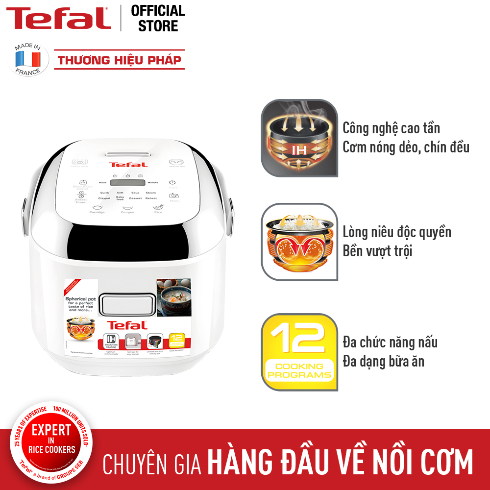 NỒI CƠM ĐIỆN TỪ IH NIÊU TEFAL 0.7L RK604165 - HÀNG NHẬP KHẨU