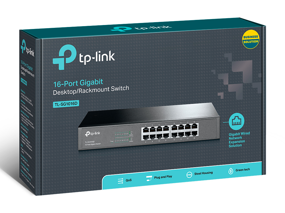 Bộ chia tín hiệu mạng 16 cổng Gigabit Tp-Link SG1016D - Hàng Chính Hãng