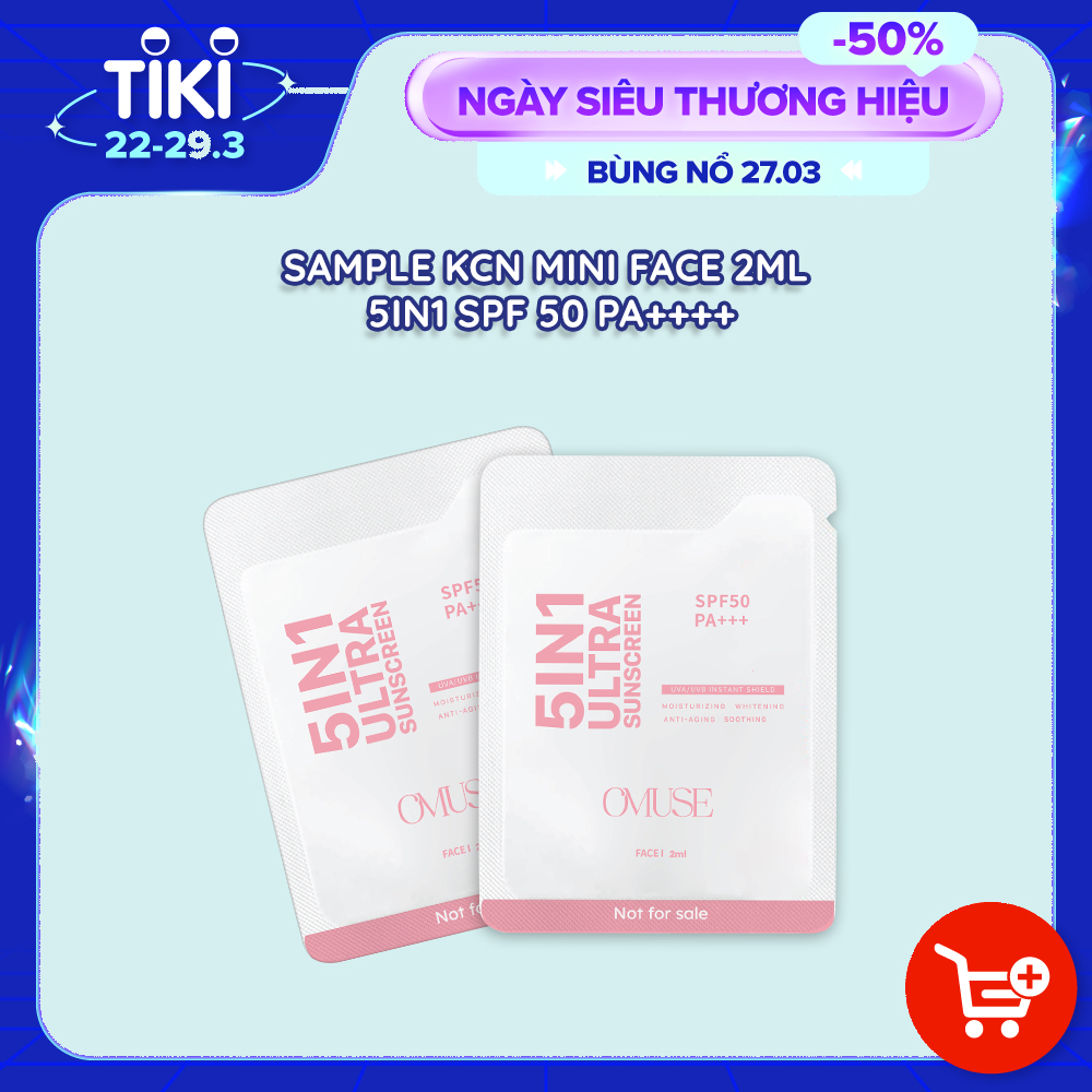 Kem chống nắng toàn thân O’Muse Ultra Sunscreen 5 IN 1 Body SPF 50 PA++++ Gói mini Face 2ml