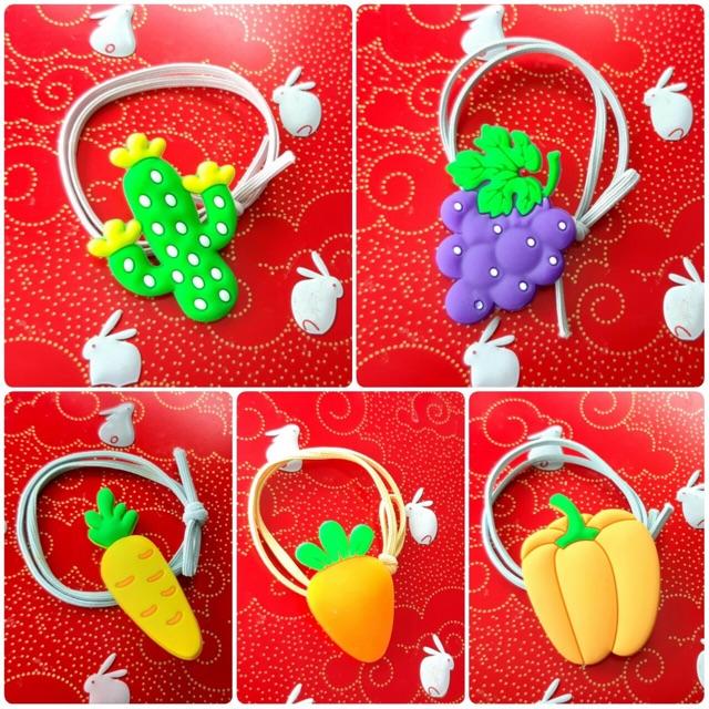Set 10 cột tóc hình trái cây xinh xắn