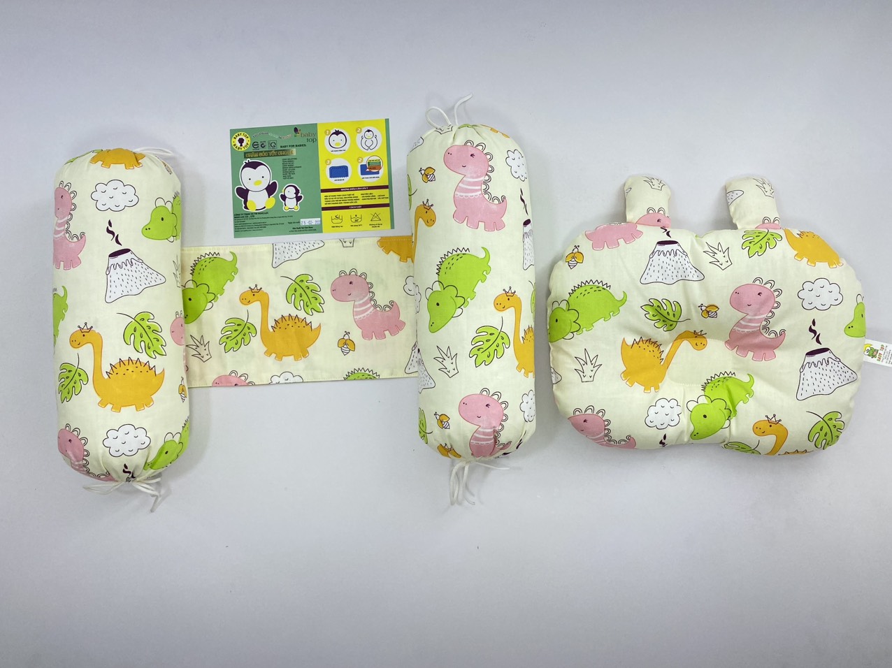 Bộ Gối Chặn Bé Sơ Sinh BabyTop ( 22x30 )( 10x30 )cm x2 ( Màu và họa tiết ngẫu nhiên )