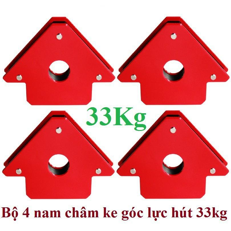 Bộ 4 ke góc nam châm 75LBS lực hút 33KG - ke góc thợ hàn, góc vuông