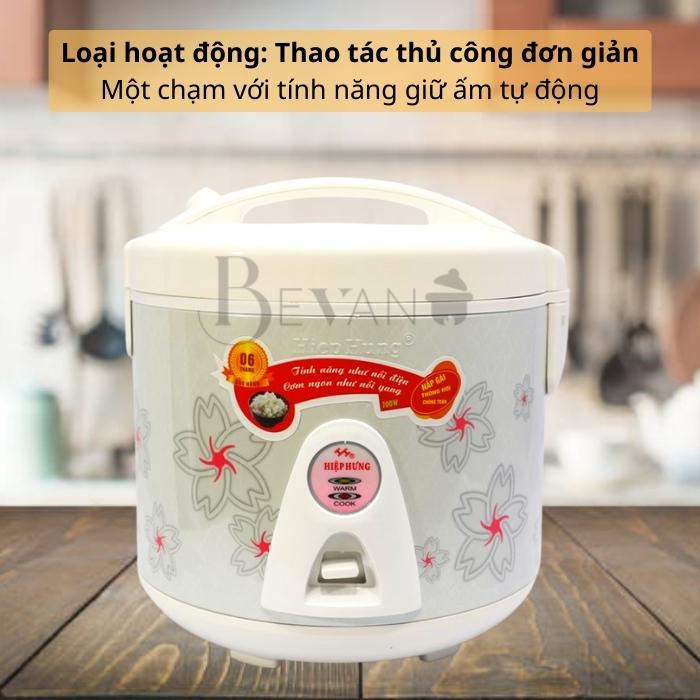 Nồi cơm điện nắp gài hàng chính hãng Hiệp Hưng HH-701 Bevano, giá nồi cơm điện mini cơ 1.8L hợp lý không dính đa năng, tiết kiệm năng lượng, phù hợp căn hộ nhỏ, phòng trọ tập thể