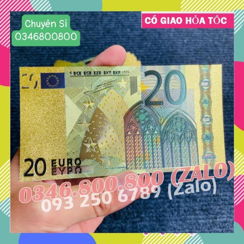 Tờ Tiền Kỉ Niệm 20 EURO Plastic Mạ Vàng Lì Xì Tết May Mắn