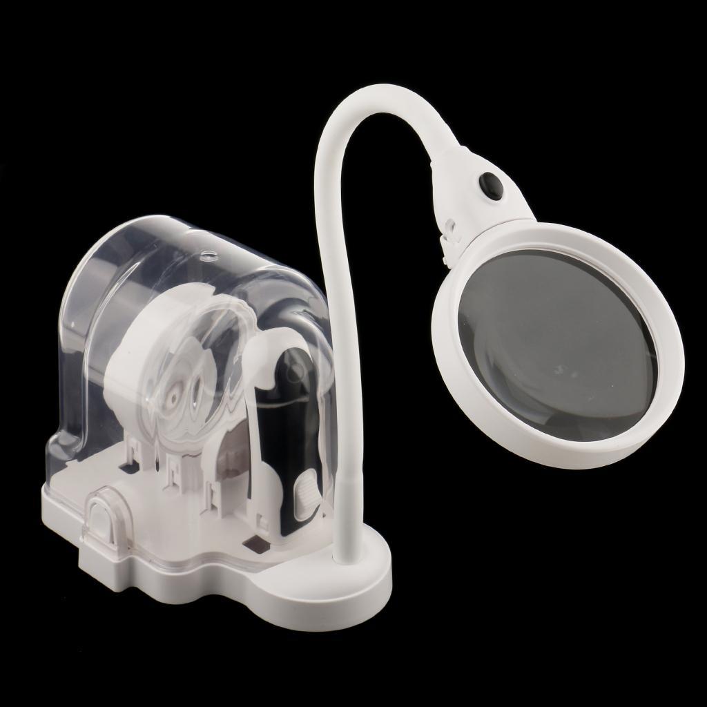 LED Helping Hand Magnifying Glass Handheld  2.5X 5X 16X EU Plug