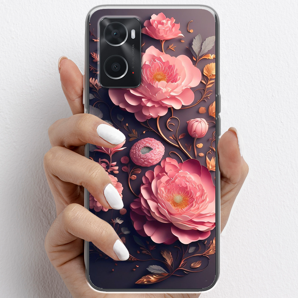 Ốp lưng cho Oppo A76, Oppo A96 nhựa TPU mẫu Hoa hồng