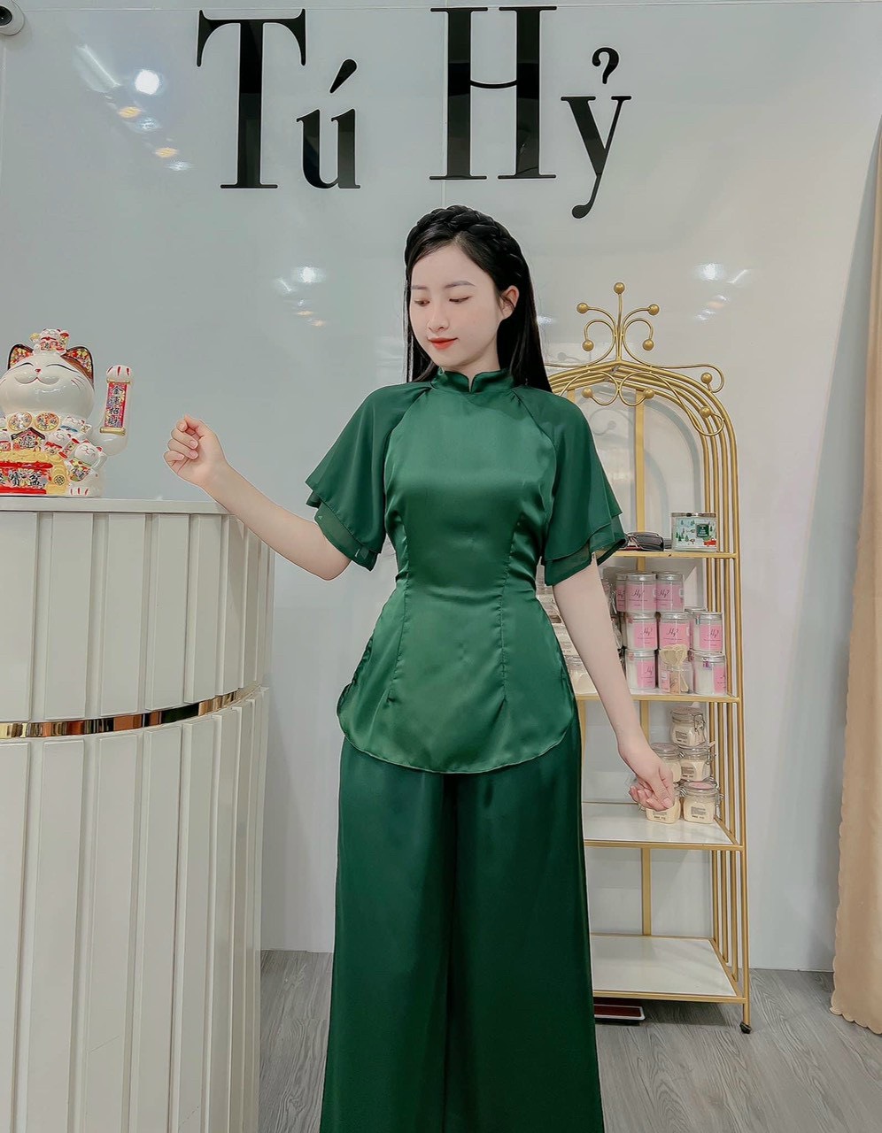 Set Bộ Lam Đi Chùa