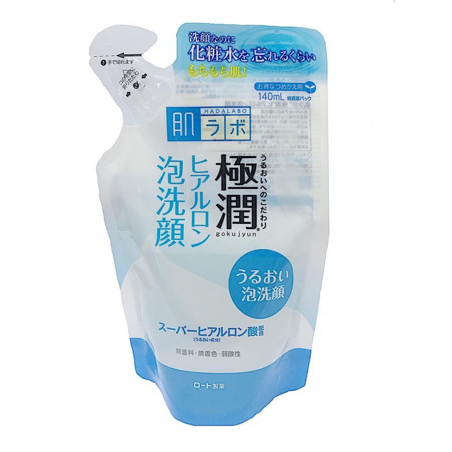 Bọt rửa mặt dưỡng ẩm Hada Labo Gokujyun Moisturizing Foaming Wash 140ml (Dung dịch thay thế)
