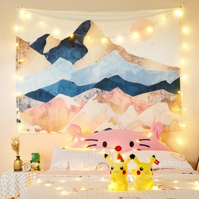 COMBO 5 Thảm treo tường Decor phòng ngủ vintage, vải treo tường sexy