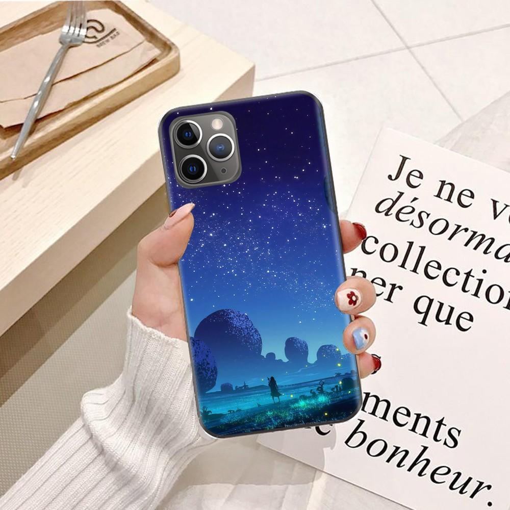 Ốp lưng dành cho iPhone 11 Pro Max Silicon dẻo hình Trăng Xanh