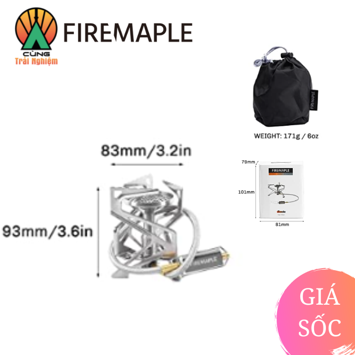 Bếp Gas Dã Ngoại Điều Áp Mini Ngoài Trời Chuyên Dụng Siêu Nhỏ Gọn Fire-Maple FMS-ROCK