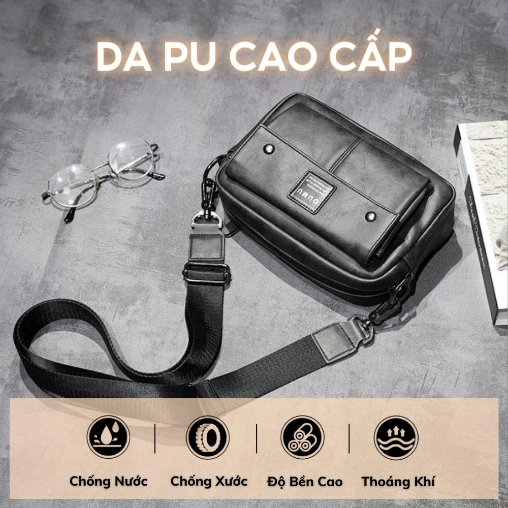 Túi đeo chéo OUMU ,Da Pu cao cấp,Size: 21.5x14x7 cm ,Chống thấm nước -Kiểu dáng trẻ trung, cá tính -