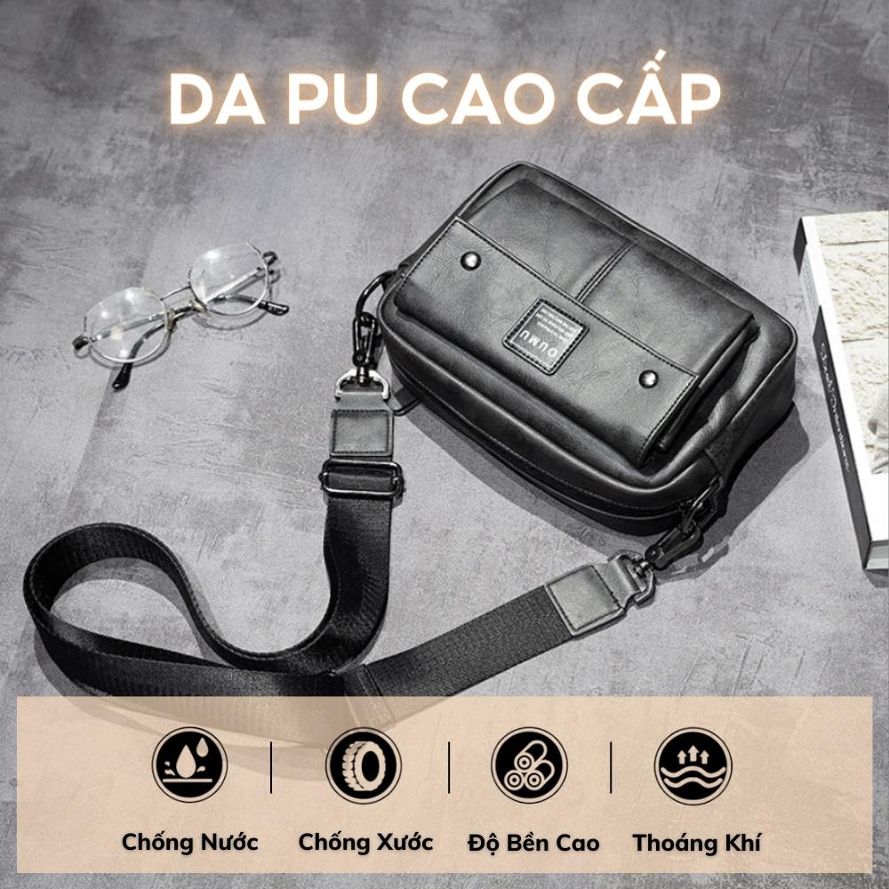 Túi đeo chéo OUMU ,Da Pu cao cấp,Size: 21.5x14x7 cm ,Chống thấm nước -Kiểu dáng trẻ trung, cá tính