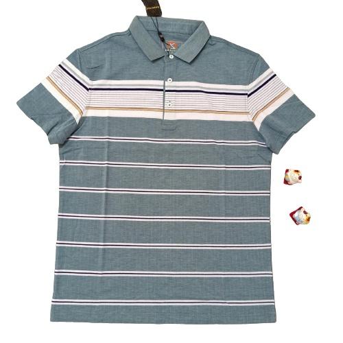 Áo Polo nam Phối Kẻ Chất Cotton Logo Thương Hiệu BABOYKA Trẻ Trung Lịch Lãm