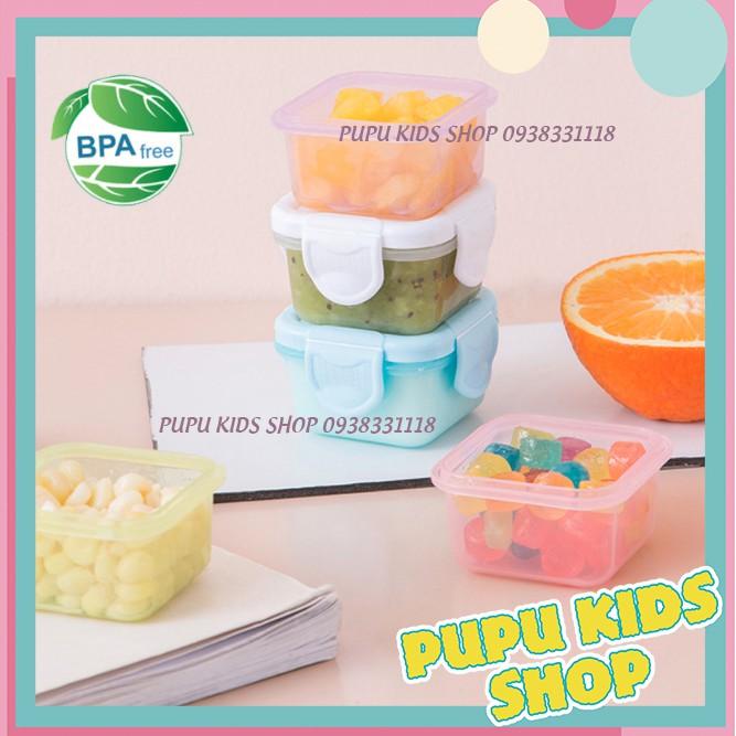 Hộp trữ đông, hộp đựng có nắp mini bảo quản đồ ăn cho bé
