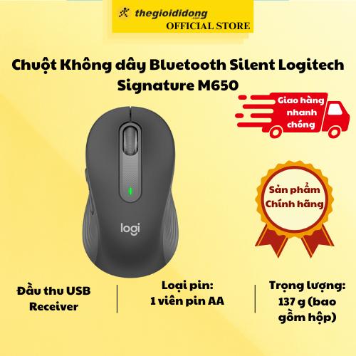 Chuột Không dây Bluetooth Silent Logitech Signature M650 - Hàng chính hãng