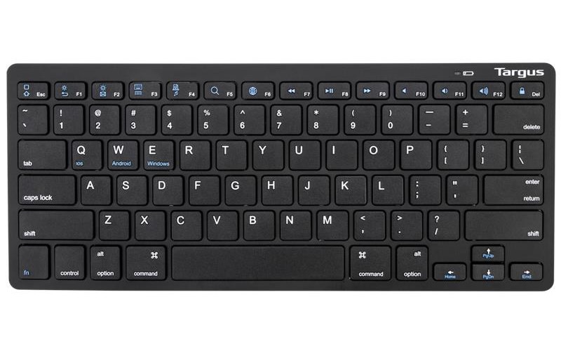 Bàn Phím Không Dây Targus AKB55 Multi-Platform Bluetooth Keyboard Black - Hàng Chính Hãng