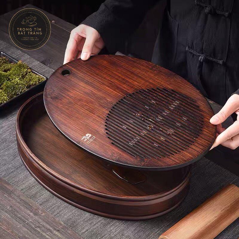 Khay Trà Tre Cao Cấp Bầu Dục KT 17