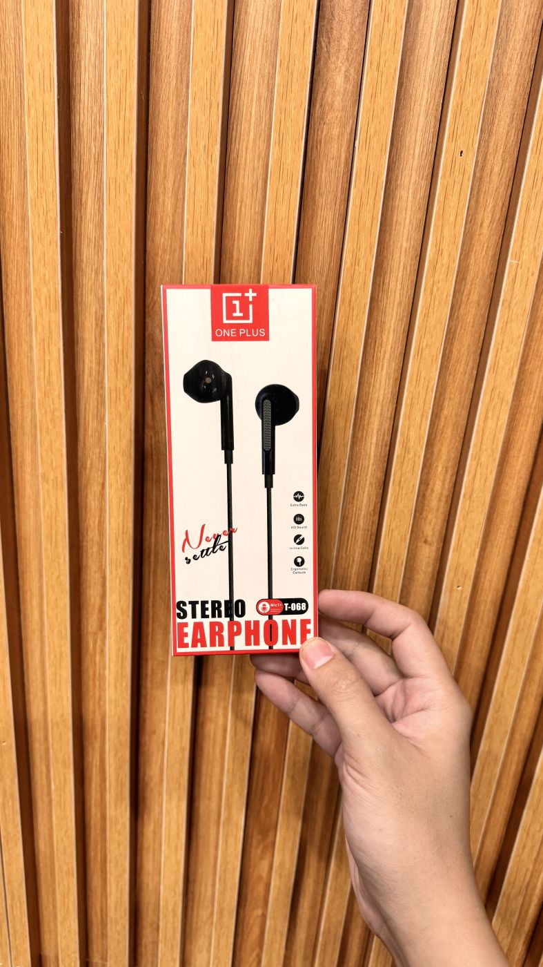 Tai nghe stereo có mic earbud RiBi OnePlus T-068 - Hàng chính hãng