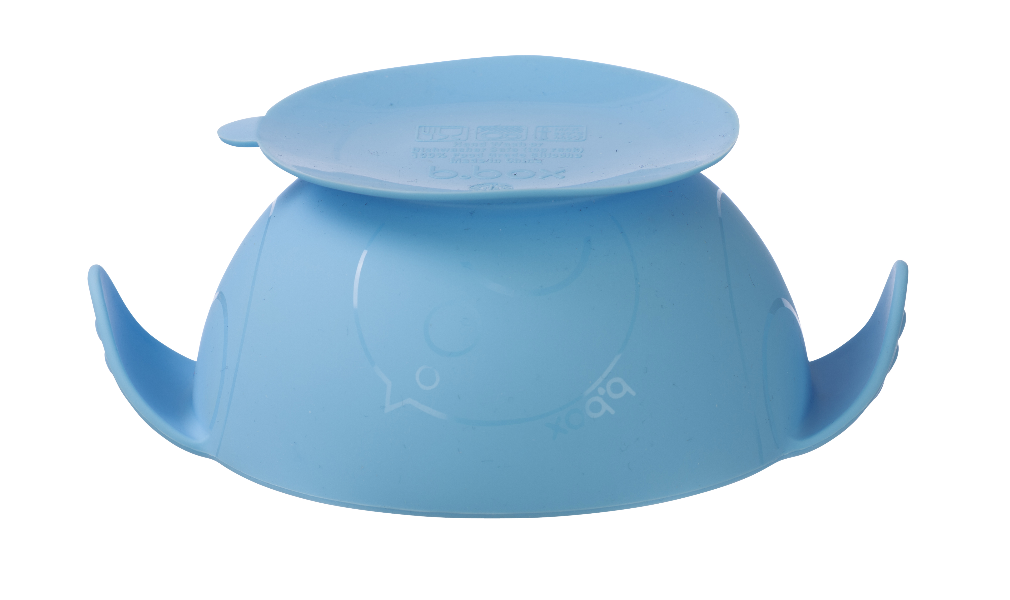 B.box Bộ chén chống trơn và muỗng silicone cho bé tập ăn dặm - Xanh