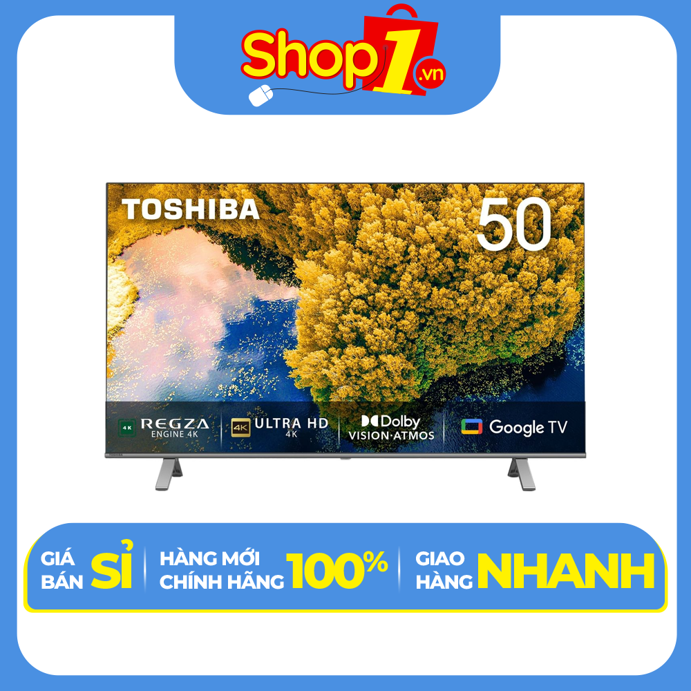 Google Tivi TOSHIBA 55 inch 55C350LP, Smart TV Màn Hình LED 4K UHD - Loa 24W - Hàng Chính Hãng