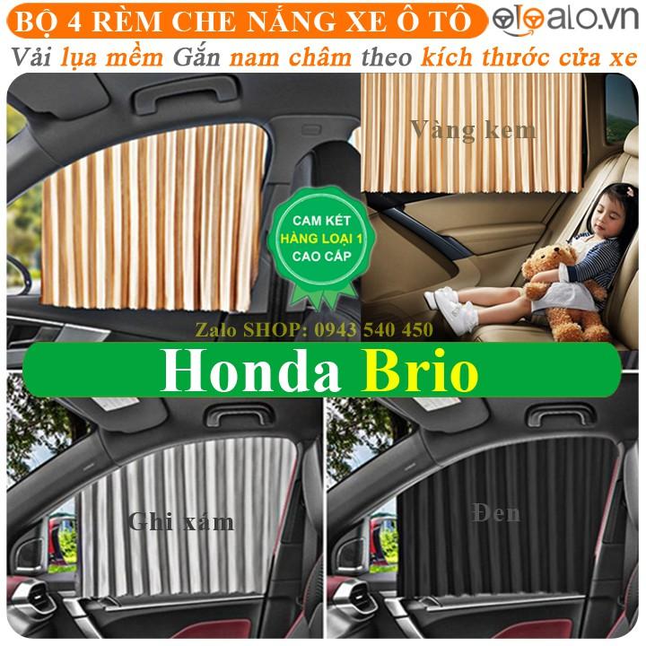 Rèm che nắng ô tô Honda Brio Vải lụa mềm gắn nam châm Cao Cấp - OTOALO