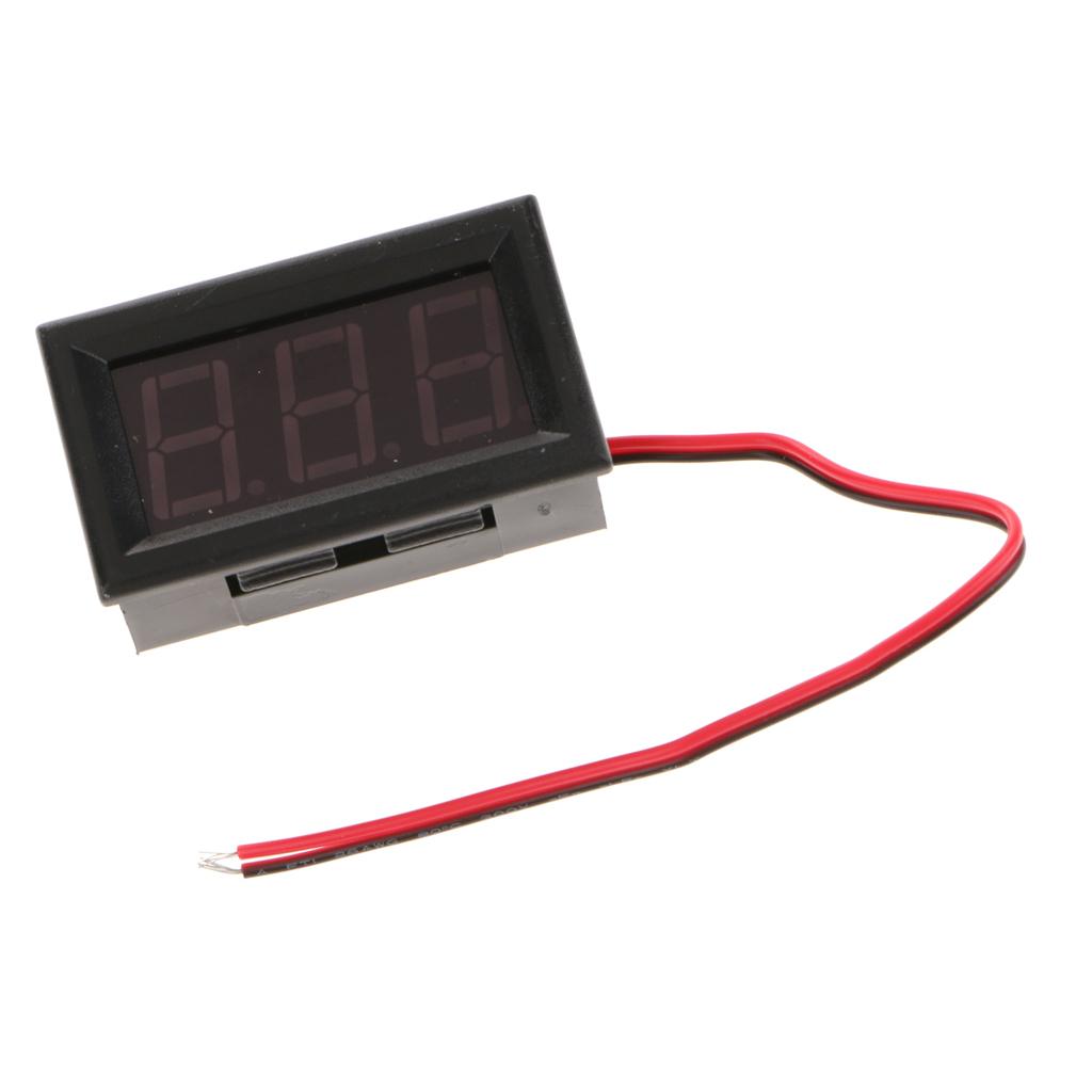 2 Wire DC 5~120V Digital Voltmeter Gauge Tester LED Display Panel - Choice of LED Color