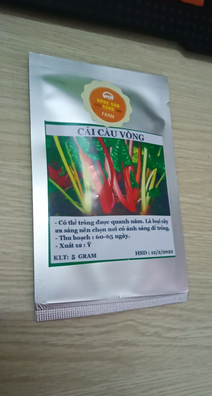 Hạt giống Cải Cầu Vồng ( Gói 5 Gram )