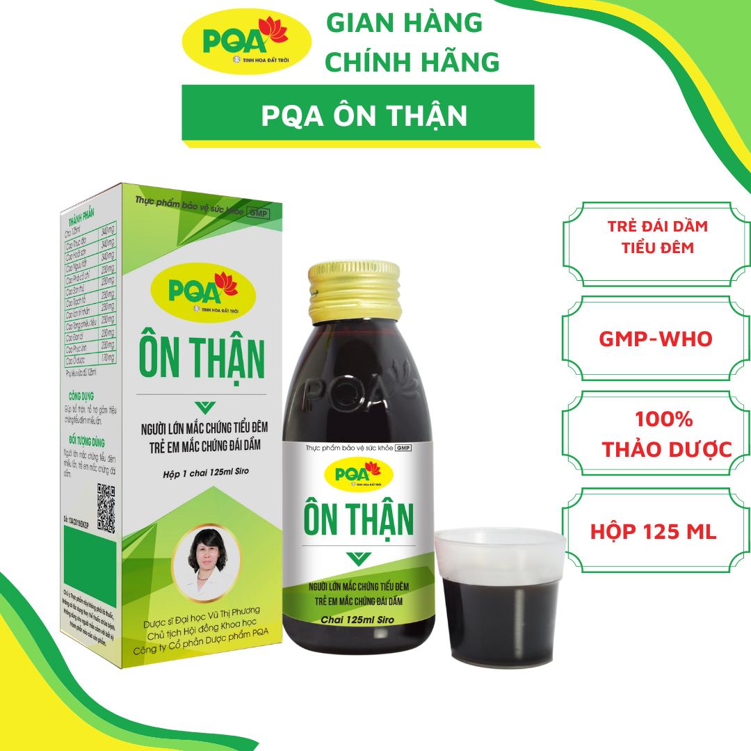 Ôn Thận PQA Giúp Bổ Thận, Tăng Chức Năng Thận Và Giảm Triệu Chứng Tiểu Đêm Nhiều Lần Hộp 125ml