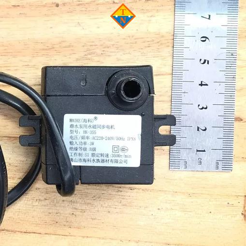 Bơm chìm mini 3W, 220Vac cho hồ cá, quạt hơi nước...