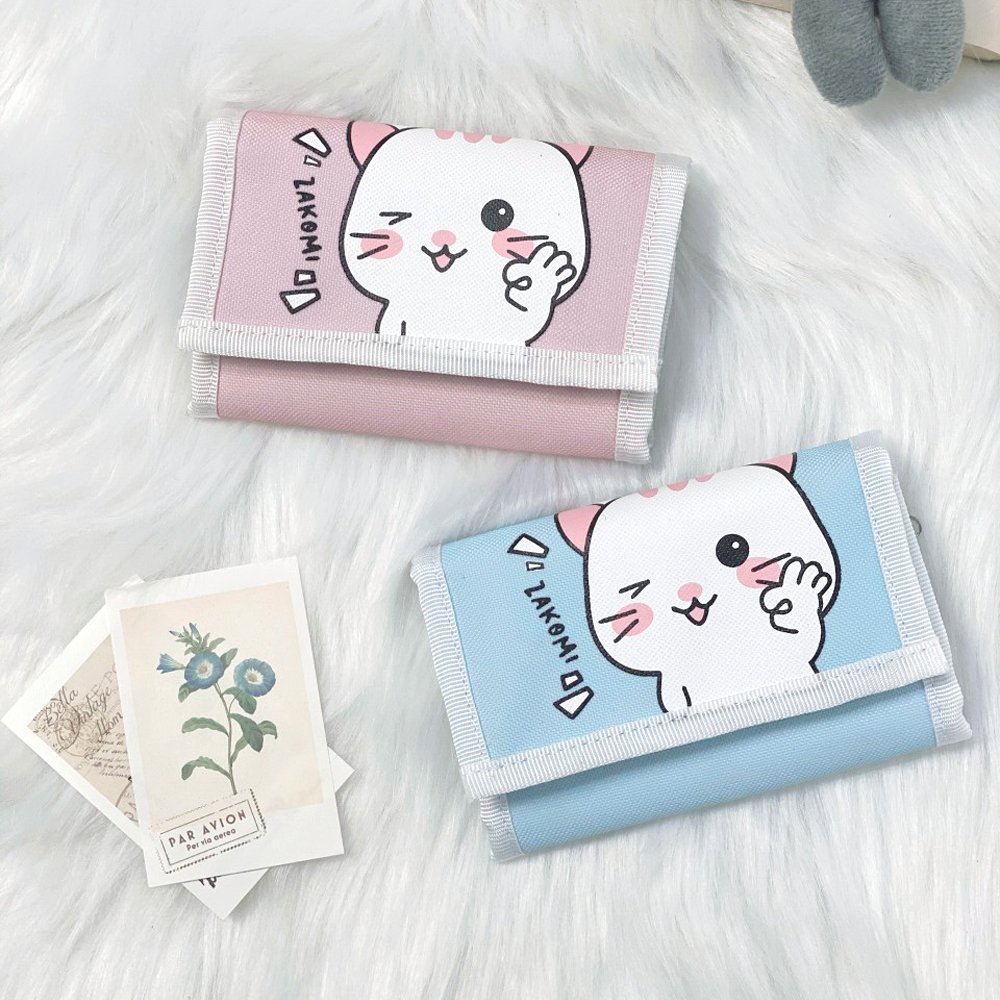 Bóp ví nữ mini con mèo cute Z_VIMEO, ví ngắn nhỏ gọn xinh xắn dạng gập 3 dùng đựng thẻ card tiền cho các bạn nữ-TẶNG KÈM DÂY ĐEO