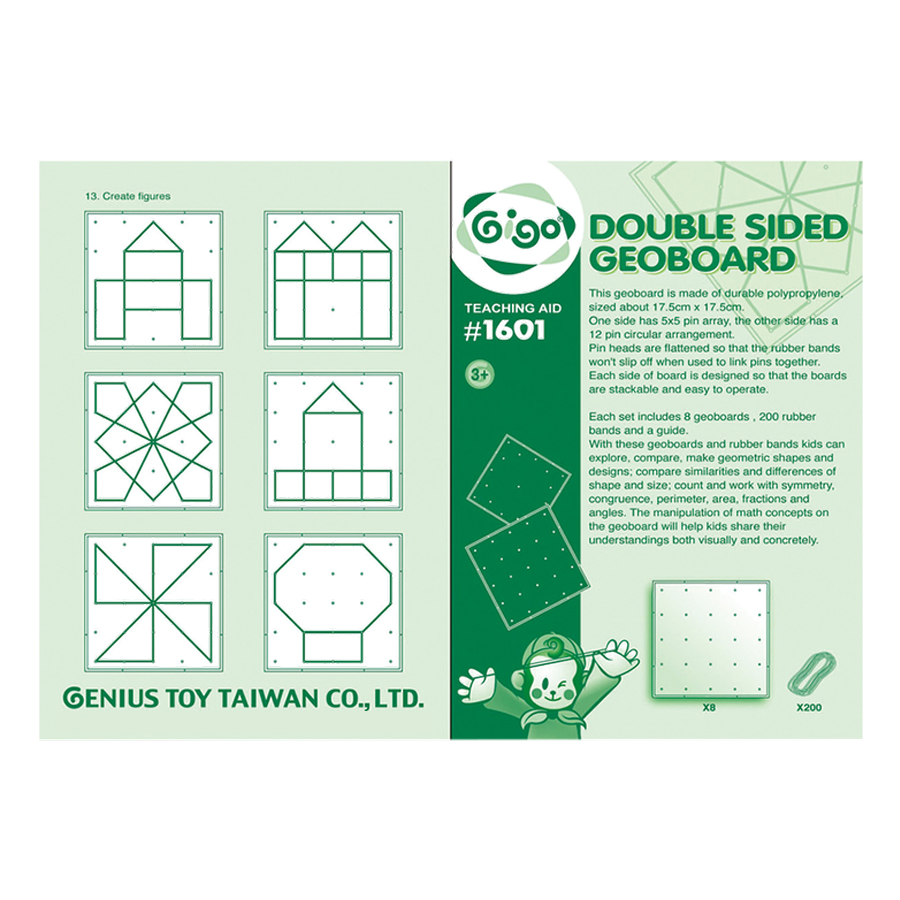 Bảng Đinh 2 Mặt Doublesided Geoboard Gigo Toys 1601 - Mẫu Ngẫu Nhiên