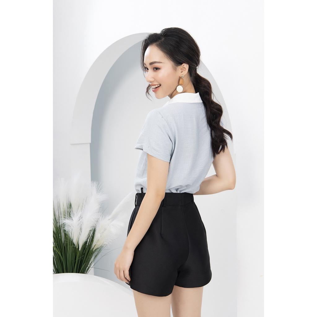 Áo sơ mi nữ công sở LUPERI LFSM1142 thiết kế sang chảnh, chất liệu Đũi Hàn mềm mát