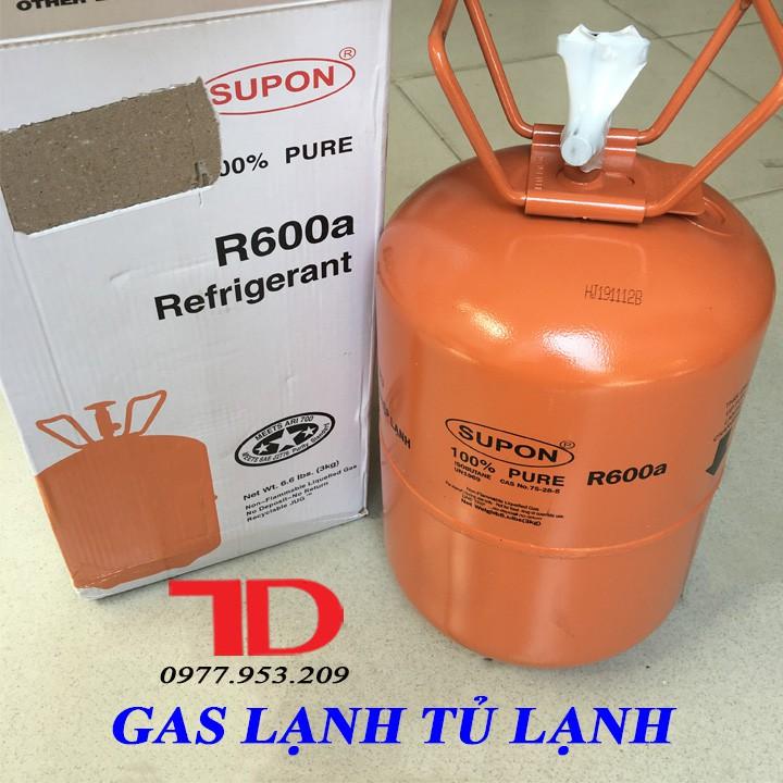 Môi chất lạnh điều hòa R600a SUPON 3KG, ga lạnh R600a