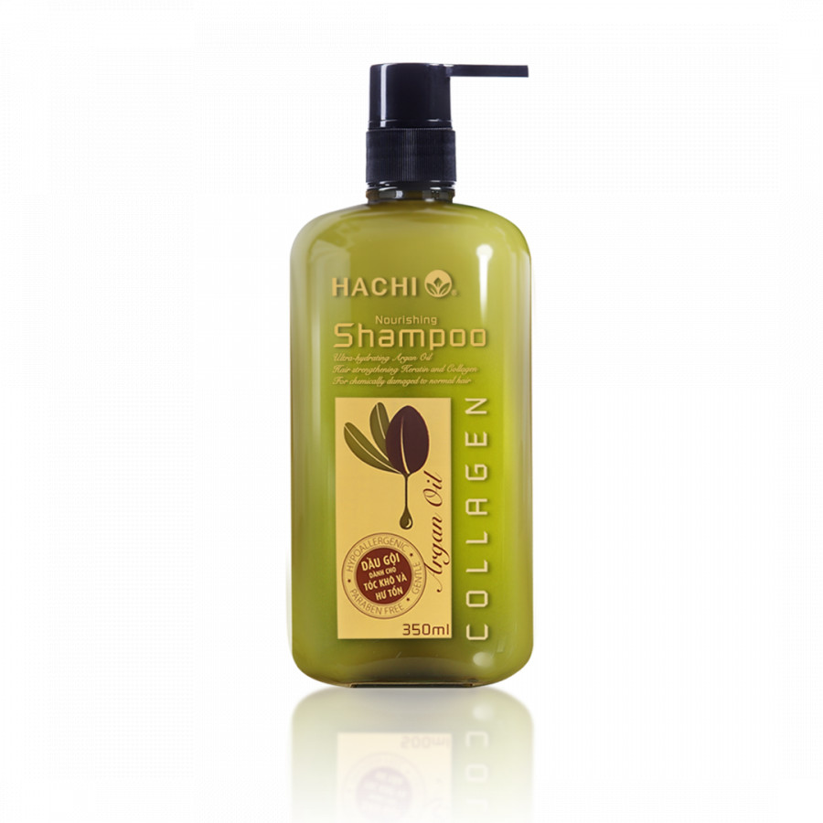 Bộ sản phẩm dầu gội - xả HACHI phục hồi hư tổn Argan - Nourishing