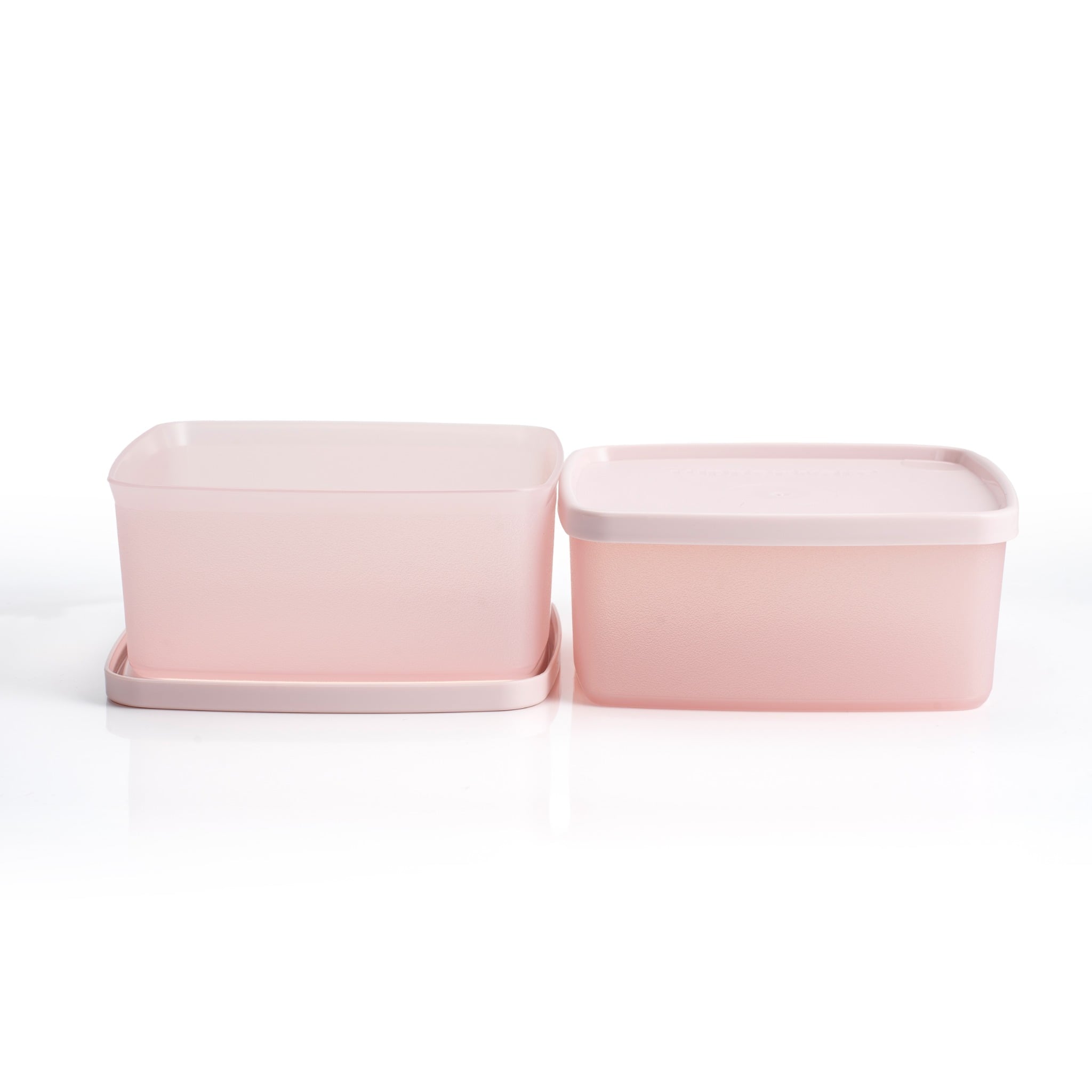 Bộ 2 hộp đựng thực phẩm Tupperware trữ khô và mát Stacking Square Small 400ml