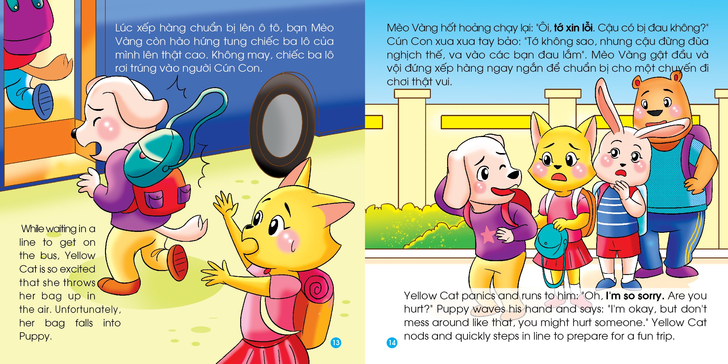 Truyện tranh kỹ năng giao tiếp ứng xử cho bé từ 2-7 tuổi - trọn bộ 10 cuốn(Phiên bản song ngữ Việt - Anh)
