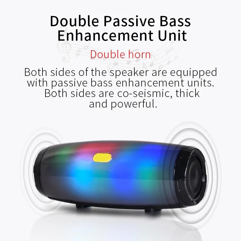 Loa di động Bluetooth 40W Không dây Âm thanh nổi ngoài trời Chống nước USB/TF/AUX FM Loa Màu sắc: xanh lá cây