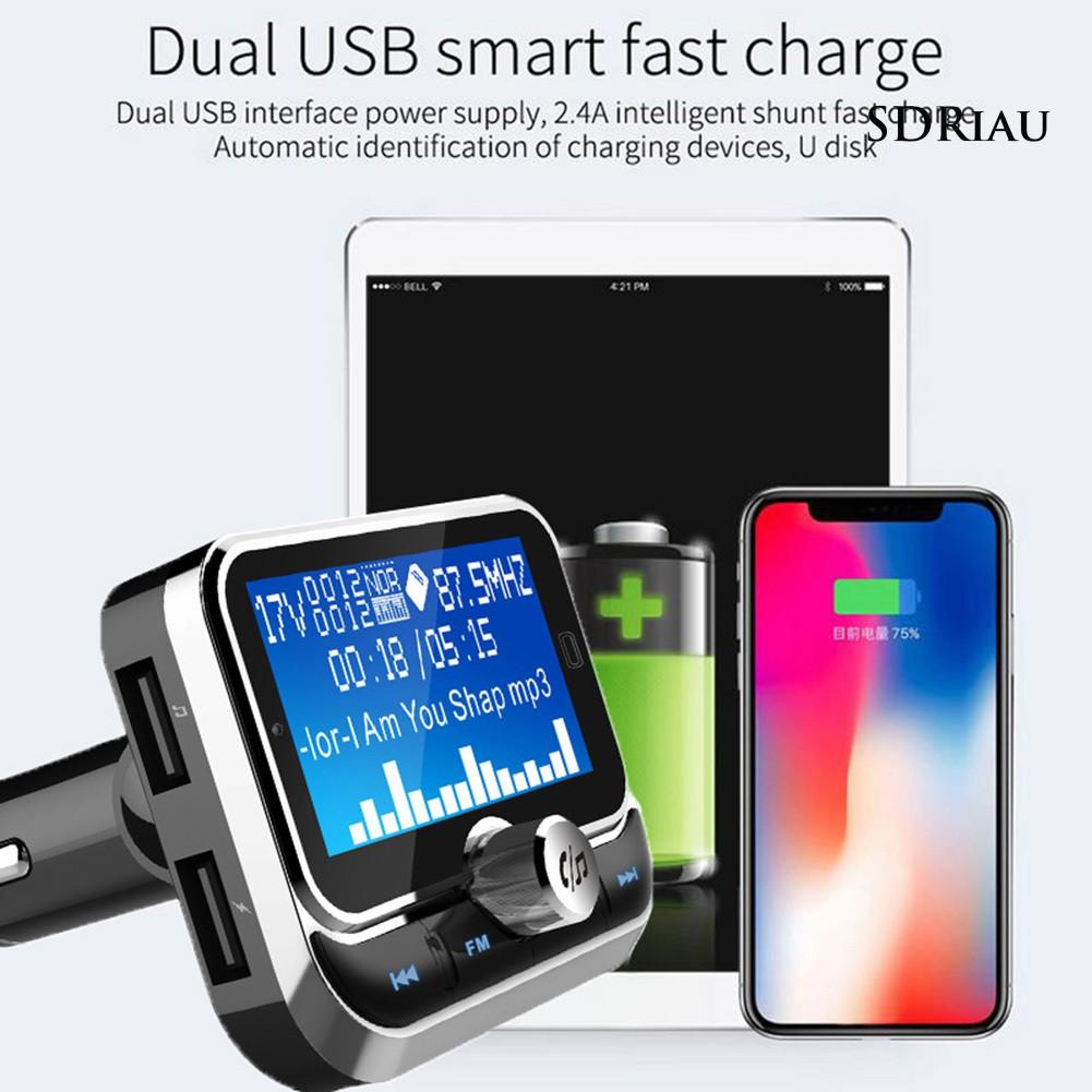 Máy Nghe Nhạc Mp3 Bluetooth Đa Năng Qcd32 Trên Xe Hơi Kèm Phụ Kiện