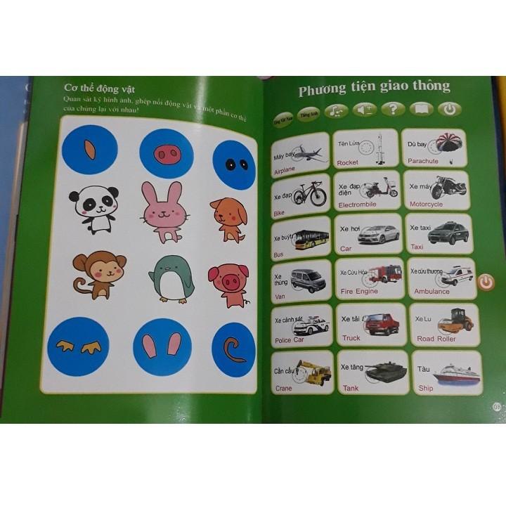 Bảng Điện Tử Song Ngữ 24 Trang Tặng Kèm Bút Cho Trẻ Em TP'S