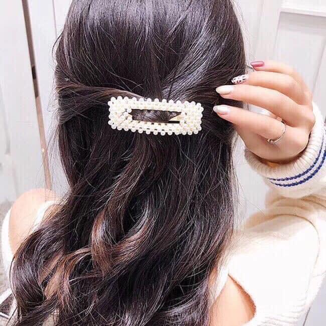 Kẹp Tóc Hạt Trai Giả Sang Chảnh