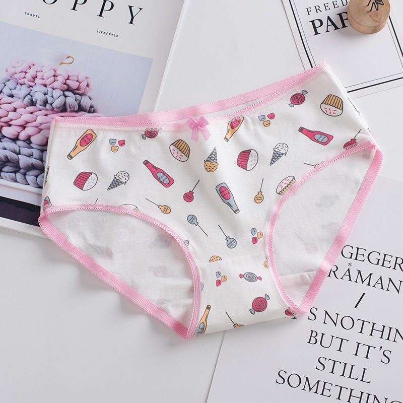 Quần Lót Nữ Cotton Kháng Khuẩn Hoa Tình yêu Xuất Hàn Hàng Loại đẹp.