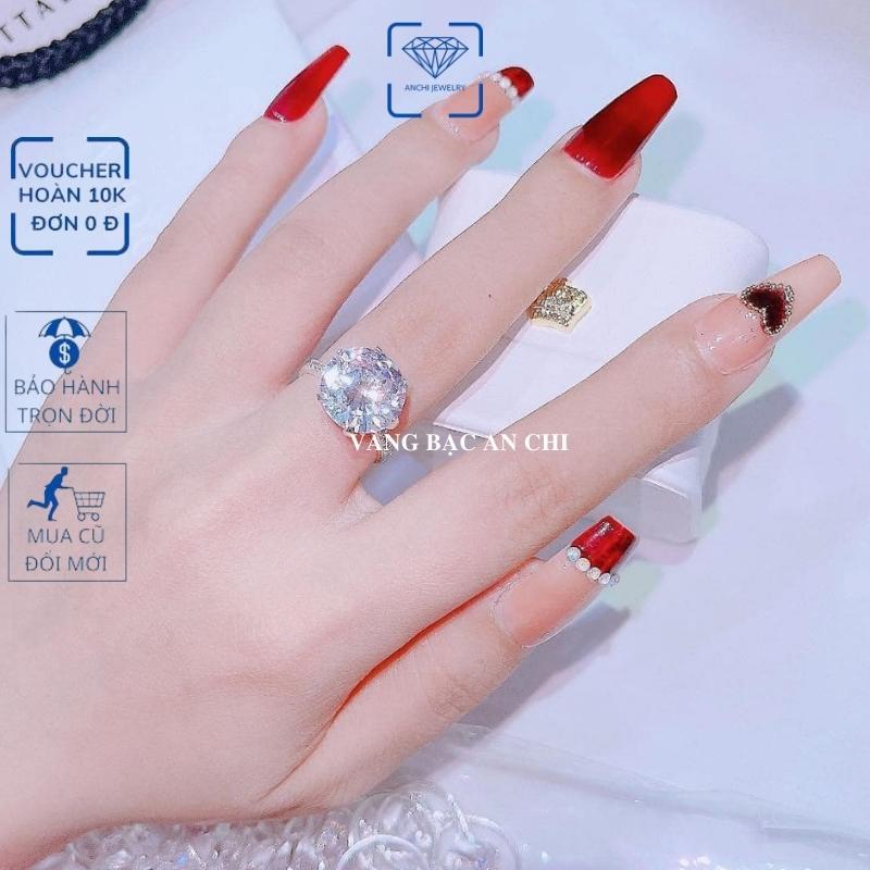 Nhẫn bạc nữ đính đá thời trang, trang sức anchi jewelry