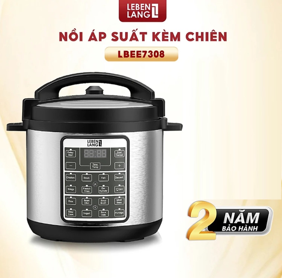 Nồi áp suất điện đa năng LEBENLANG LBEE7308 6L, 8 chế độ, tiết kiệm điện và thời gian - hàng chính hãng