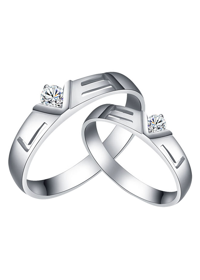 Nhẫn đôi Bạc Hiểu Minh NC060 - Love