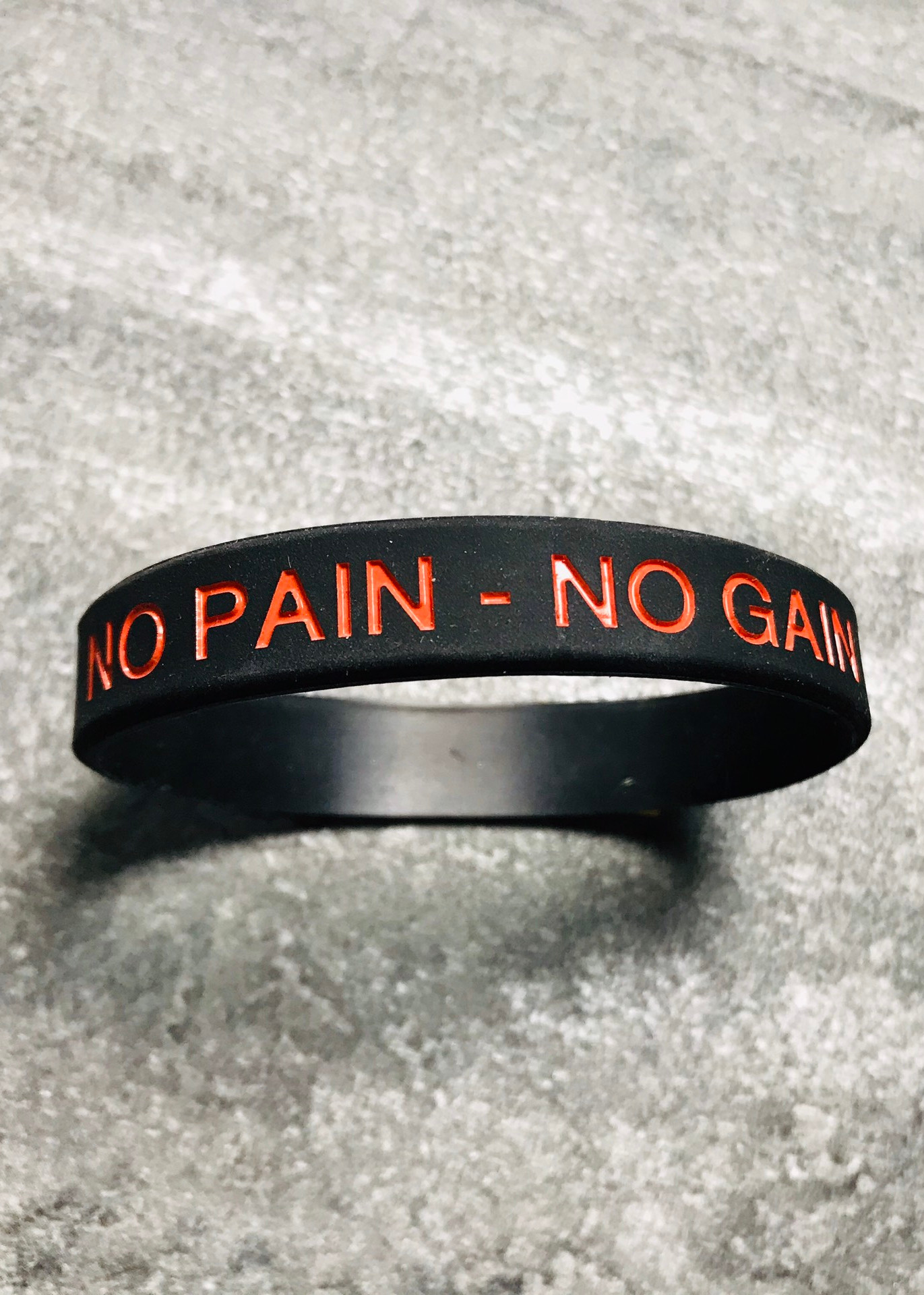 Vòng Đeo Tay Cao Su Thể Thao Nam Nữ No Pain - No Gain - 1 Vòng